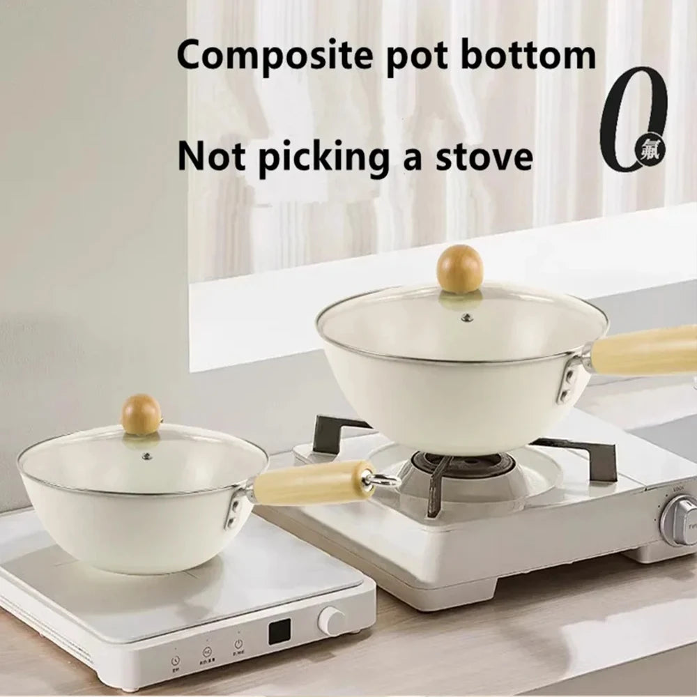 Mini Frying Pan Non-Stick Wok Ceramic Home Egg Steak Skillet Pancake Fried Induction Cooker Gas Stove Saucepan Kitchen Cookware