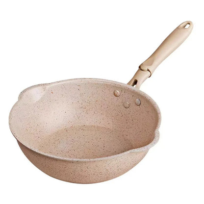 Durable Non-Stick Deep Wok Pan Frying Pan Maifan Stone Home Steak Pancake Cooking Pots Skillet Saucepan Kitchen Cookware Utensil