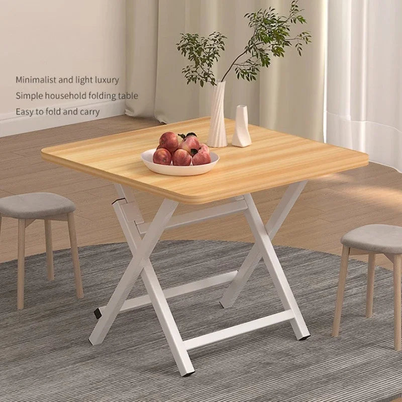 Folding Dining Table Household Portable Outdoor Foldable Table Space Saving Easy Storage No Assembly Required Compact Design