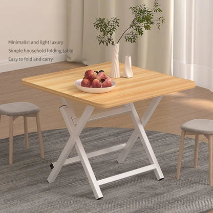 Folding Dining Table Household Portable Outdoor Foldable Table Space Saving Easy Storage No Assembly Required Compact Design