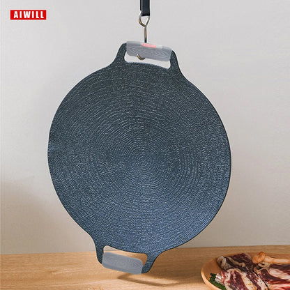AIWILL No stick Grill Pan BBQ Baking Dishes Pans Multi-purpose Induction Cooker Outdoor Camping Kitchen Bakeware Household Tool