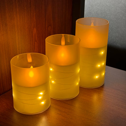 LED lights electronic candles LED candle decorations acrylic candles complete set of remote control timers Christmas and wedding