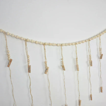 Photo Display Wall Hanging Decor Boho Home Decoration Wooden Beads Macrame Tapestry For Wall Hanging Room Decors Aesthetic Gift