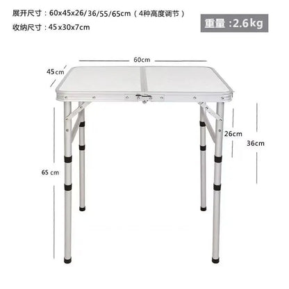 Portable Folding Camping Table, Lightweight Aluminum Outdoor Picnic Desk with Carry Bag for Beach Backyard Travel, Quick Setup