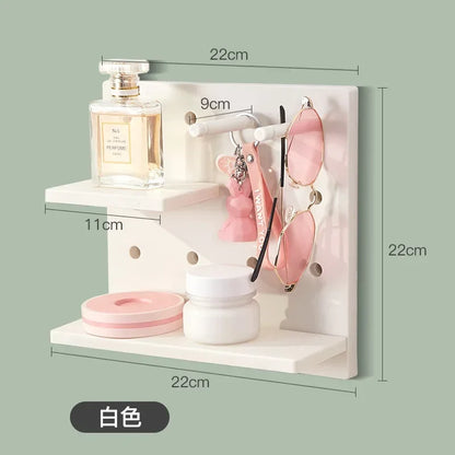 Home Decor Wall Shelves Decoration Hole Board Wall Storage Rack Storage Shelf Kitchen Bedroom Hanging Wall Shelves Wall Decor