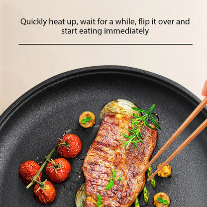 Cast Iron Frying Pan Non-stick pan Pizza Egg Pancake Pot Vegetable Steak Skillet Home Kitchen Flat Pan Omelette Outdoor Cookware
