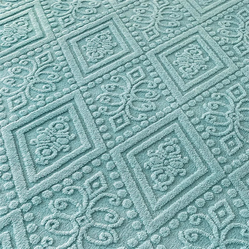 Winter Warm Plush Fleece Mattress Cover with Elastic Band Soft Anti-Slip Breathable Comfortable Bed Sheet Jacquard Fitted Sheets