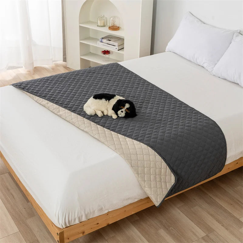 Waterproof Bedspread Pets Dog Cat Kids Urine Pad Bed Sheet Cover Quilted Mattress Pads Washable Mattress Protector Covers Solid