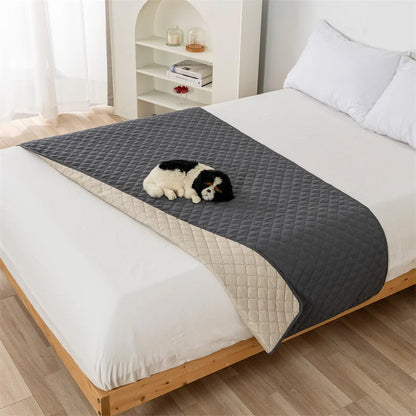 Waterproof Bedspread Pets Dog Cat Kids Urine Pad Bed Sheet Cover Quilted Mattress Pads Washable Mattress Protector Covers Solid