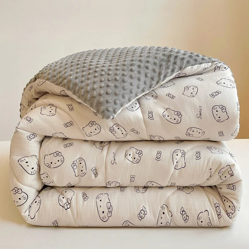 Thi Waable Polyester Fiber Filled Blanket for Students And Adults Spring Autumn Winter Brand New Condition from China