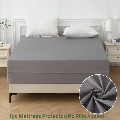 1pc 6-Sided Waterproof Mattress Protector, Dustproof Mattress Encasement with Zipper, Soft & Comfortable Mattress Cover