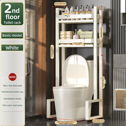 Cabinet Bathroom Standing Holder Over The Toilet Storage Rack Balcony Floor Toilet Rack Multi-Functional Toilet Simple Storage
