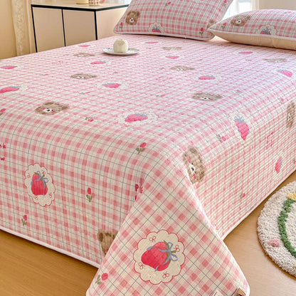 Bonenjoy 1pc Bedspread 100% Cotton Bed Cover Quilted Bed Linen Skin-friendly Bedsheet покрывало на кровать (No Pillowcase)