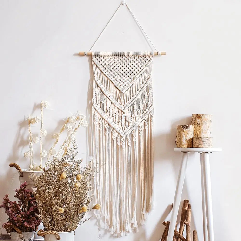 Bohemian Woven Modern  Wall Art Macrame Wall Hanging Decor For House Wedding Art Tapestry Apartment Dorm Room Decoration