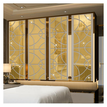 3D Mirror Wall Sticker DIY Geometry Combination Wall Sticker Acrylic Mirror Surface Wall Stickers Living Room Home Decortion
