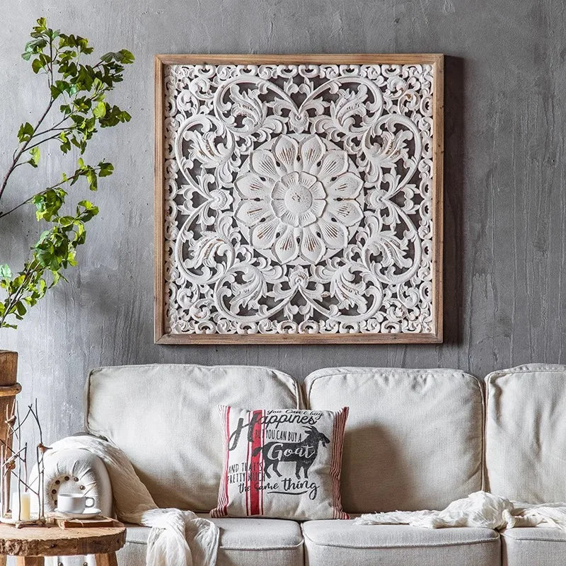 American retro wall pendant Bohemian relief porch wall decoration French background wall