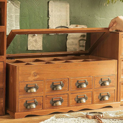 Desktop Craft Storage Drawer Box Wood Storage Box Multipurpose Storage Container