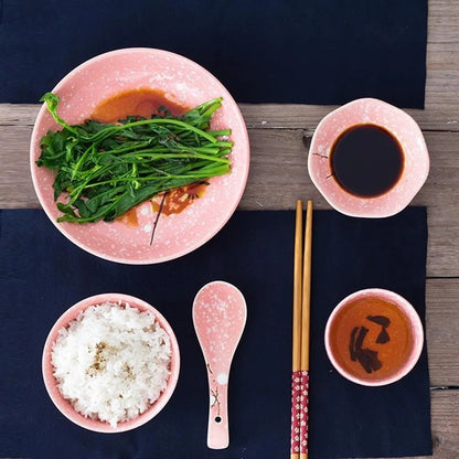 Japanese Style Ceramic Tableware Set Household Cutlery Creative Ceramic Dinnerware dining table dish set dinner set eco friendly