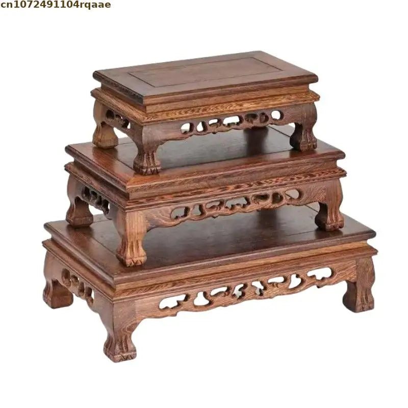 Miniature Wood Table, Natural Solid Wood Base for Diorama, Dollhouse, Model Displays, DIY Crafts, Home Decor Tea Sets Pedestal