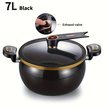 Home Use Multi-Functional Large Capacity 1.85 Gallon 10.24 Inch Non-Stick Pot Suitable for Induction Cooker And Gas Stove
