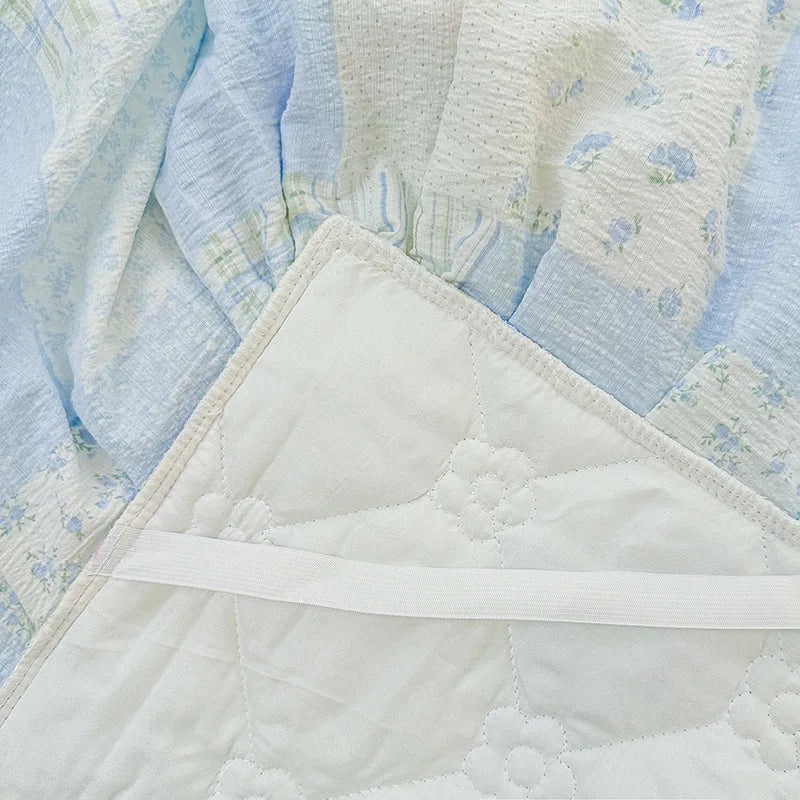 Cotton Bed Sheet Bed Skirt with Elastic Bands Non Slip Mattress Cover for Double King Queen Bed 150x200 180x200 220x200cm