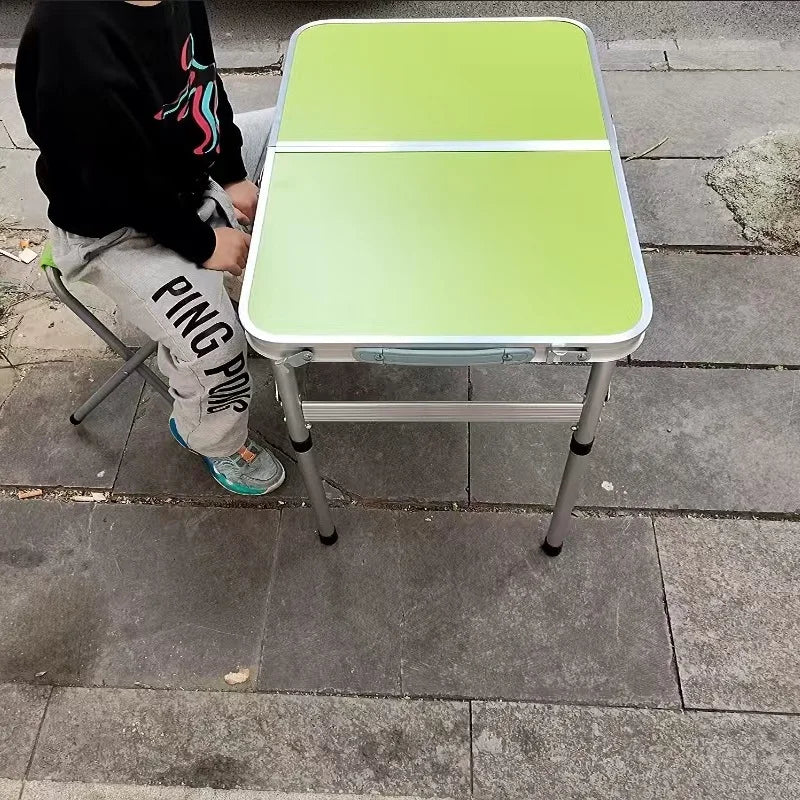 Portable Folding Camping Table, Lightweight Aluminum Outdoor Picnic Desk with Carry Bag for Beach Backyard Travel, Quick Setup