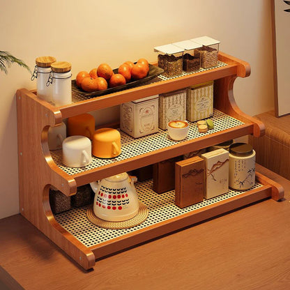 Bamboo Organizer Bathroom Shelves Table Decoration Accessories Bathroom Shelves Large Storage Rack Corner Storage Rack Creative