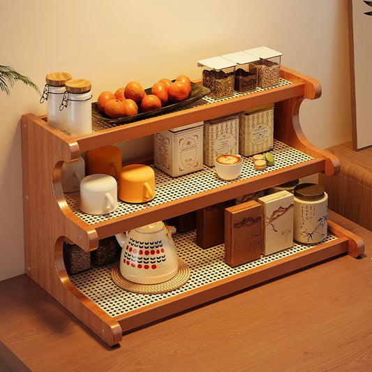 Bamboo Organizer Bathroom Shelves Table Decoration Accessories Bathroom Shelves Large Storage Rack Corner Storage Rack Creative