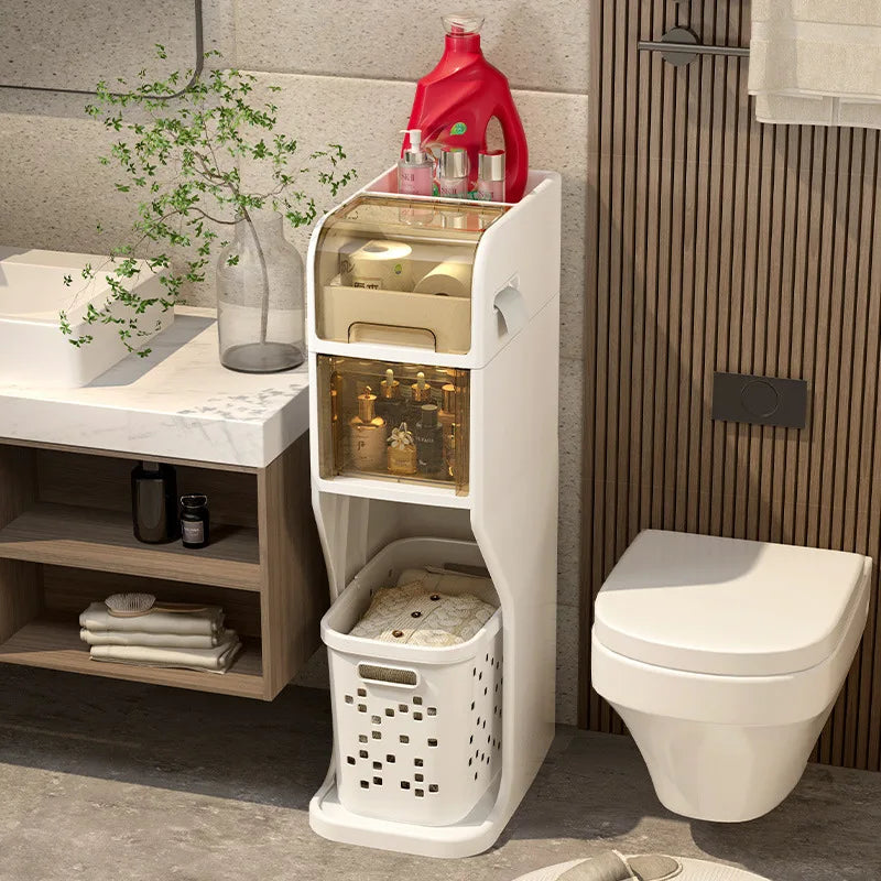 Bathroom Crack Storage Shelves Multifunctional Organizer Shelf Removable Organizers Rack Racks with Wheels Bathroom Furniture
