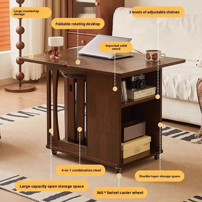 Coffee table removable foldable side table trolley table sofa side cabinet