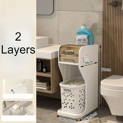 Bathroom Crack Storage Shelves Multifunctional Organizer Shelf Removable Organizers Rack Racks with Wheels Bathroom Furniture