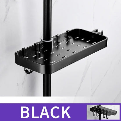 Aluminum Shower Storage Holder Rack Organizer Bathroom Shelf Shampoo Tray Stand No Drilling Floating Shelf For Wall Household It