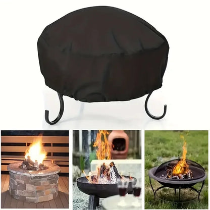 1pcs Fire Pit Cover, Round Firepit Cover,  Dustproof Fire Bowl Cover,  Grill Cover, Waterproof Barbecue Grill Protector