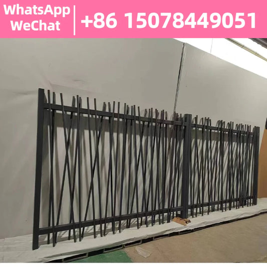 Automatic aluminum alloy power coating gate design garden aluminum fence and gate