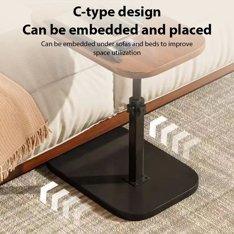 Adjustable Height Rotating Side Table Multi-Functional Lightweight Sofa Side Table Coffee Tea Tables Living Room Movable Desk