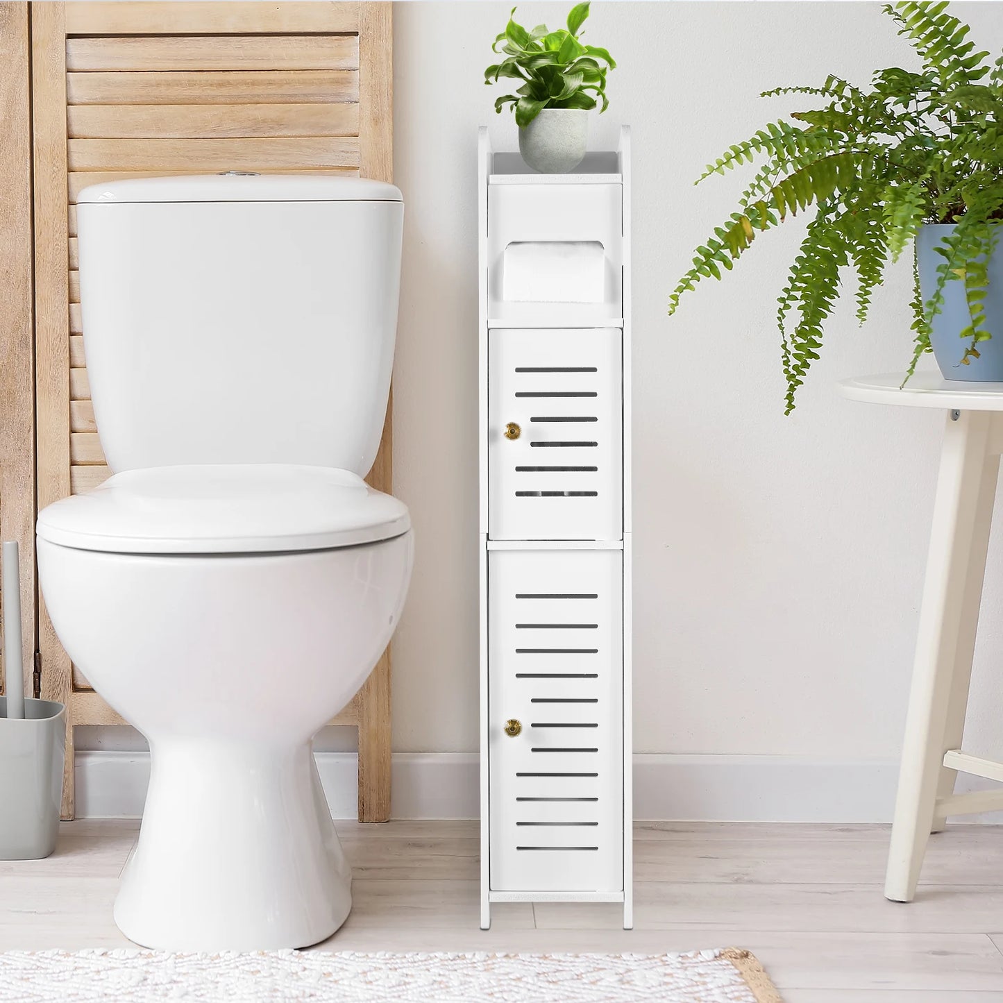 Bathroom Storage Cabinet Floor To Ceiling Toilet Side Shelf Multilayer Storage Cabinet Spacesaving Large Capacity Organize Shelf