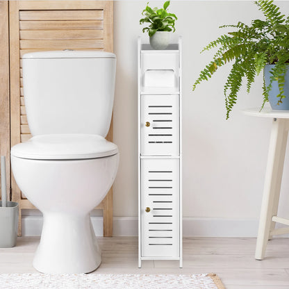 Bathroom Storage Cabinet Floor To Ceiling Toilet Side Shelf Multilayer Storage Cabinet Spacesaving Large Capacity Organize Shelf