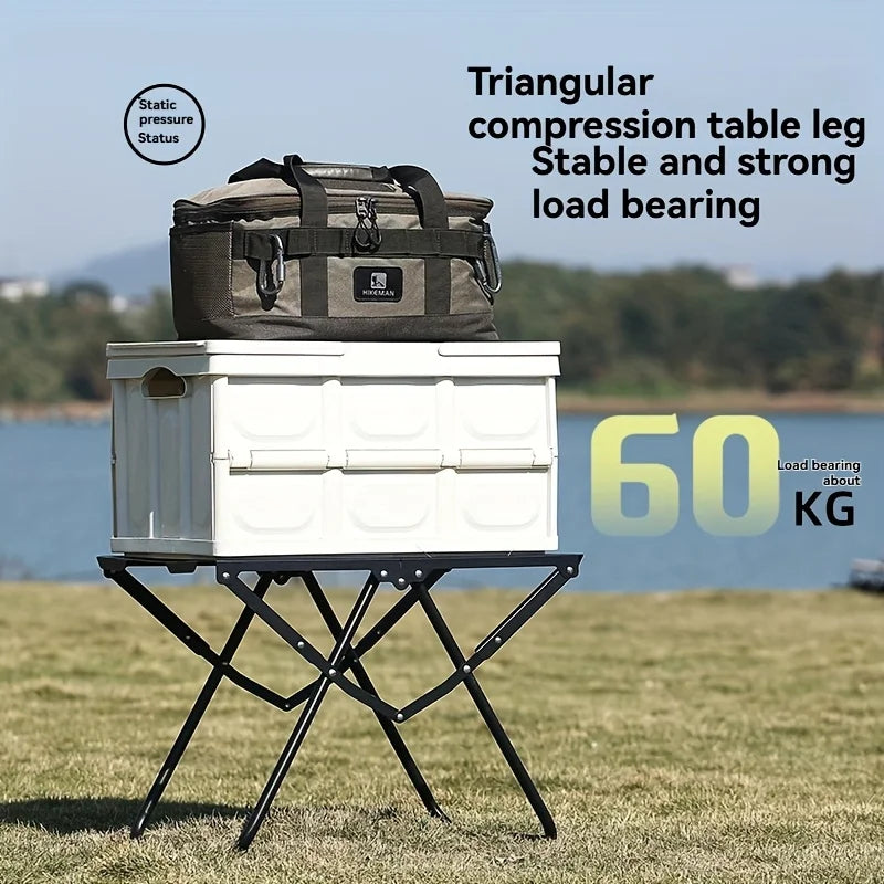 PORTABLE FOLDING TABLE - no assembly required, lightweight and sturdy,  Folds up and stows away without taking up space