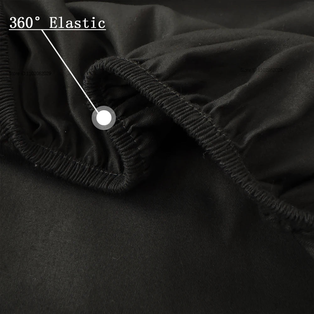 Fitted Bed Sheet with 360 Elastic Band Mattress Protector Cover Bedspreads for Single Double King Queen Size Bed Sheet 160x200