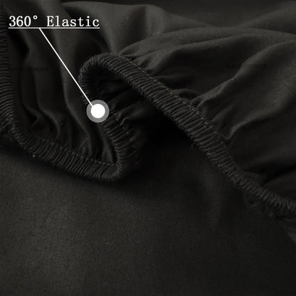 Fitted Bed Sheet with 360 Elastic Band Mattress Protector Cover Bedspreads for Single Double King Queen Size Bed Sheet 160x200