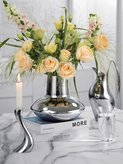Stainless Steel Vase for Flowers Mini Vases for  Decoration Home Dinner Table Wedding Living Room Scandinavian Gifts