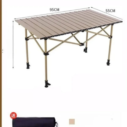Picnic Camping Adjustable Lightweight Egg Roll Folding Table Outdoor Adjustable Table Camping Mesa Plegable Outdoor Furniture