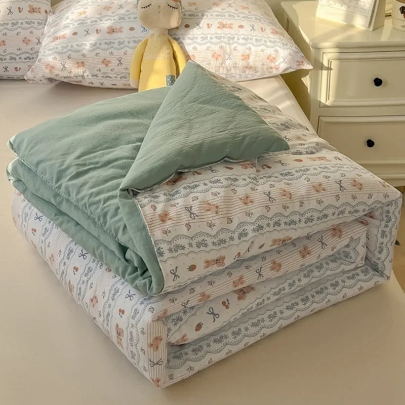 Summer Pure Cotton Quilts Blankets Bedroom Soft Cool Air Conditioner Quilt Comforter Bedspread Twin Queen King Bedding Quilts