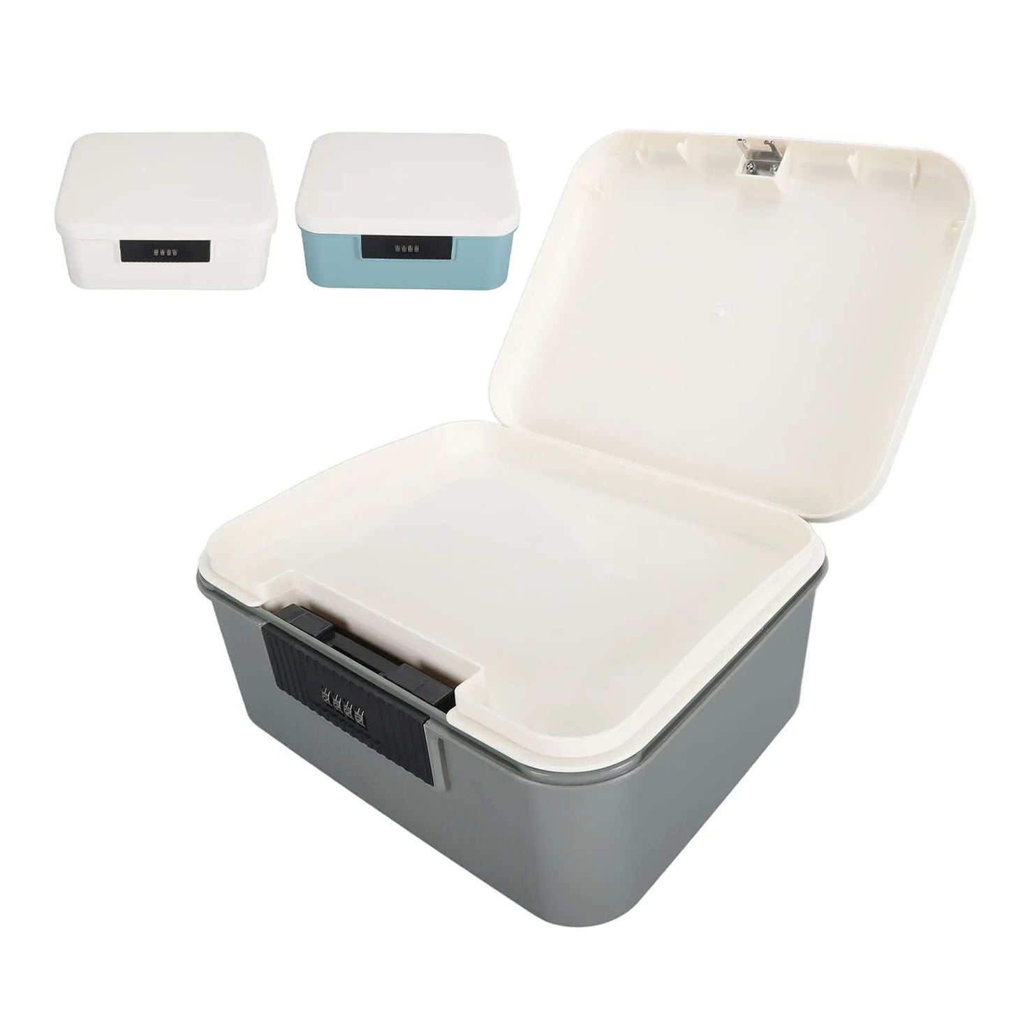 9L Capacity Lockable Storage Trunk Lockable Storage Trunk for Files Document Organizer Double Layer Password Storage Locking Box
