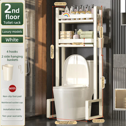 Cabinet Bathroom Standing Holder Over The Toilet Storage Rack Balcony Floor Toilet Rack Multi-Functional Toilet Simple Storage