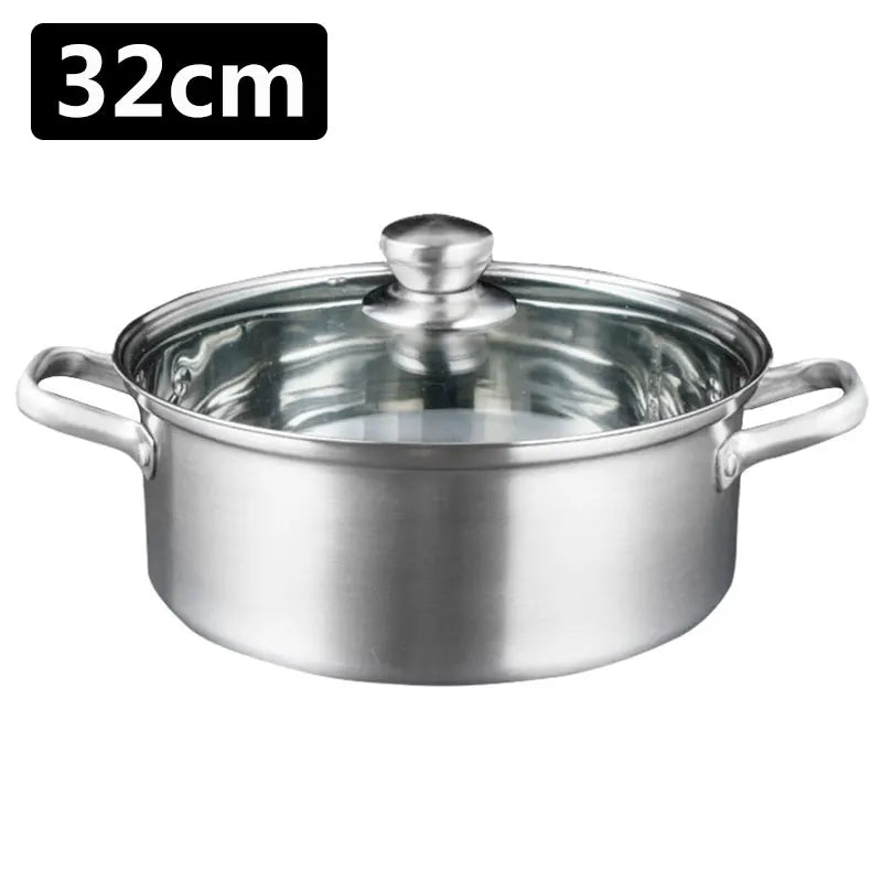 Chinese Hot Pot 304 Stainless Steel Induction Cooker Gas Stove Compatibl Kitchen Cookware Soup Cooking Pot Twin Divided