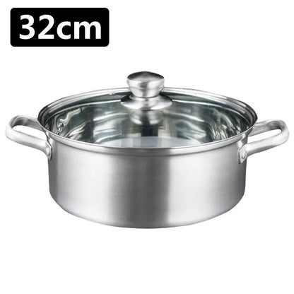 Chinese Hot Pot 304 Stainless Steel Induction Cooker Gas Stove Compatibl Kitchen Cookware Soup Cooking Pot Twin Divided