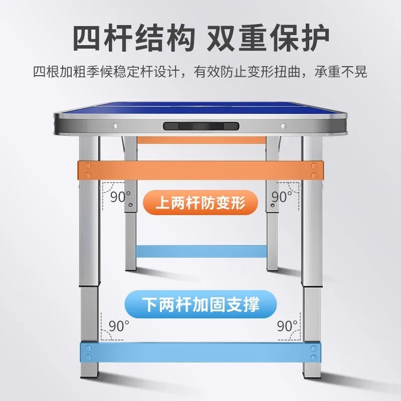Outdoor folding table stall night market portable simple outdoor camping table household aluminum alloy writing table
