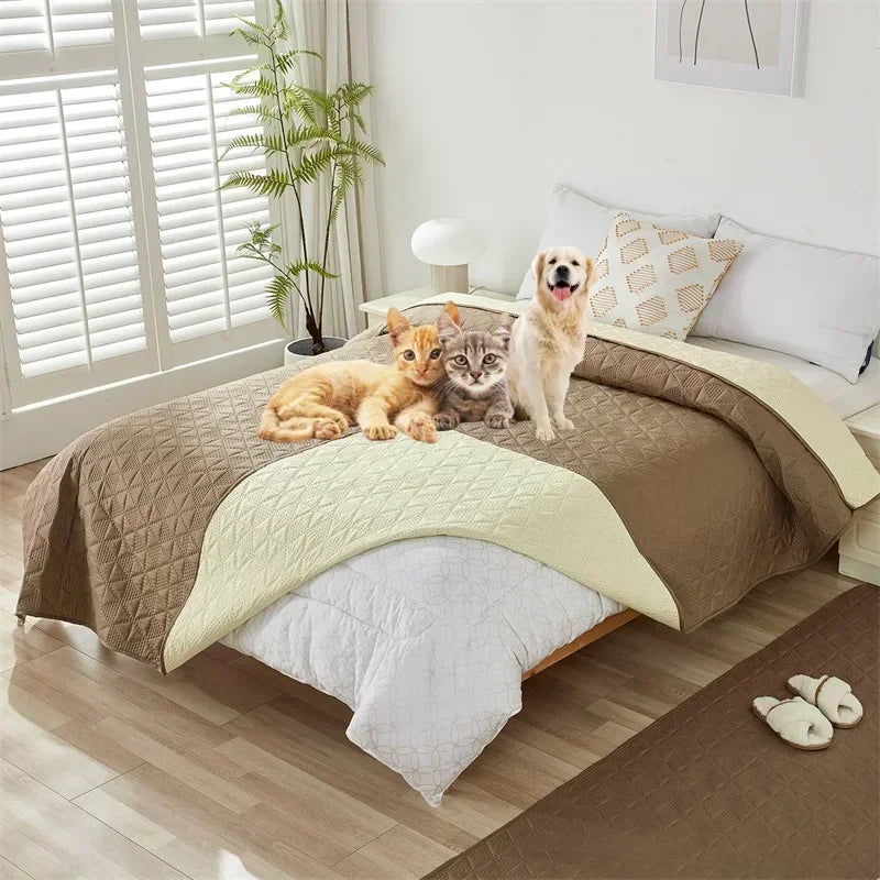 Quilted Bedspread Pads Non-Slip King Size Bed Sheet Sofa Covers Reusable Kids Pet Dog Cat Urine Mat Bed Mattress Protector