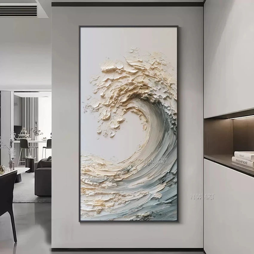 100% Handpainted Oil Painting On Canvas Thickness Knife Abstract Painting Wall Art Pictures for Home Decor Frameless